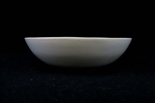 Vintage California Pottery Brown Yellow Daisy Flower Print Serving Bowl 11.5"