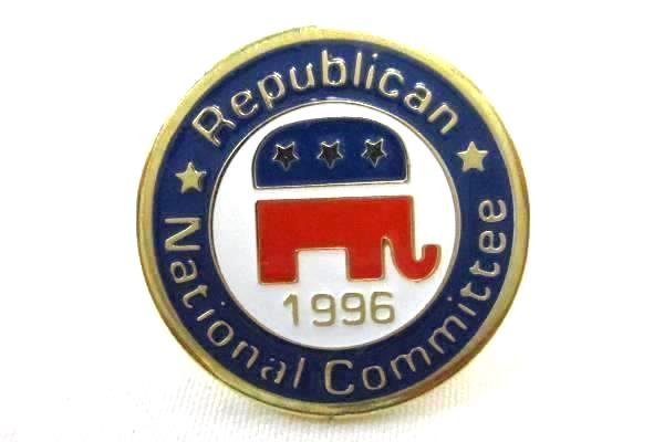 Vintage Red White Blue Republican National Committee Pin 1996