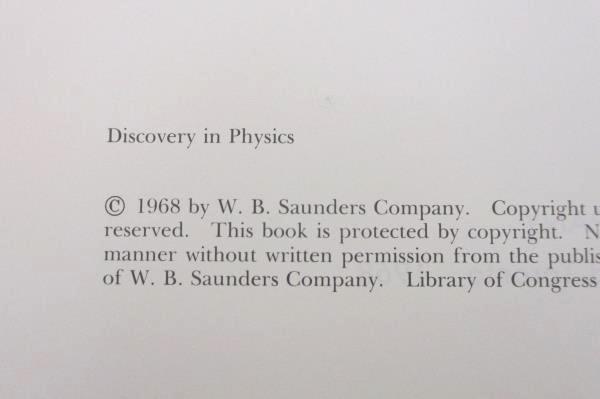 Vintage 1968 Discovery in Physics Leonard Greenberg W.B. Saunders Co.