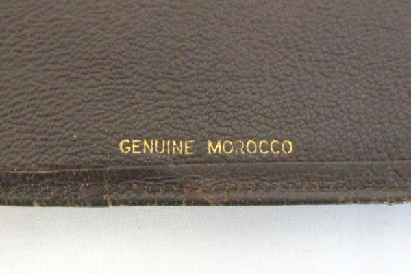 Meeker Vintage Fine Morocco Leather Bi-fold Case Wallet Pocket Checkbook
