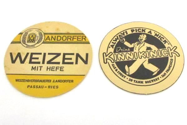 Lot of Vintage Cardboard Paper Coasters Beer Advertising US / Germany / Austria