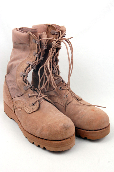 Tan Lace Up Military Reinforced Toe Desert Boots Size 5