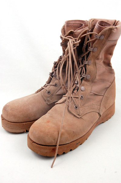 Tan Lace Up Military Reinforced Toe Desert Boots Size 5