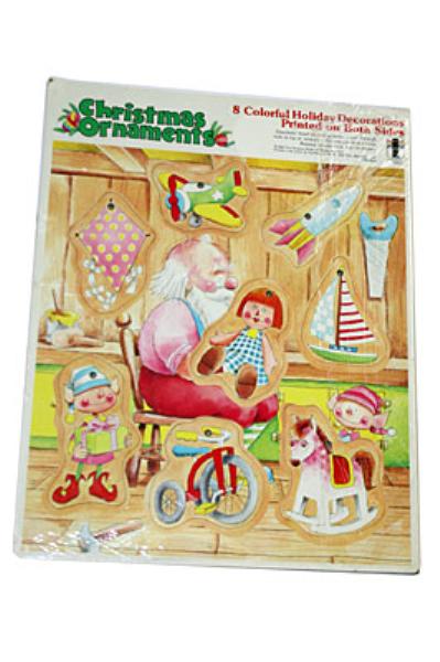 1980 Rainbow Works 8 Holiday Double Sided Decorations Puzzle 75700-4