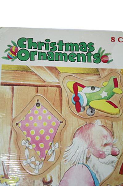 1980 Rainbow Works 8 Holiday Double Sided Decorations Puzzle 75700-4