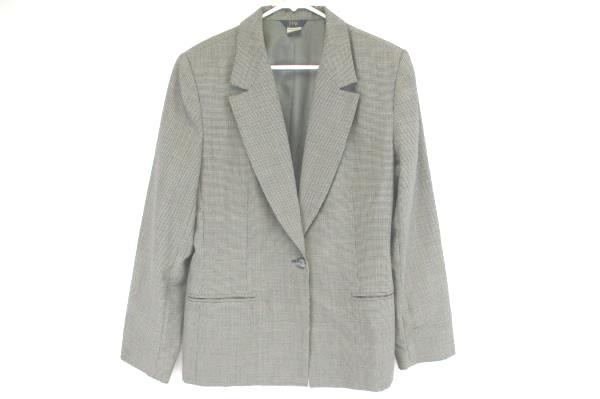 B. Bennett Wool Blend Lined Women's 2 Piece Suit Gray Jacket Skirt Size 2