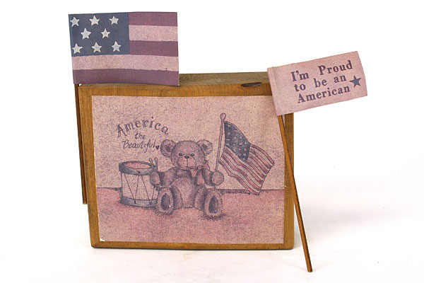 Sarah's Attic America The Beautiful Display Block #1 Proud To Be An American
