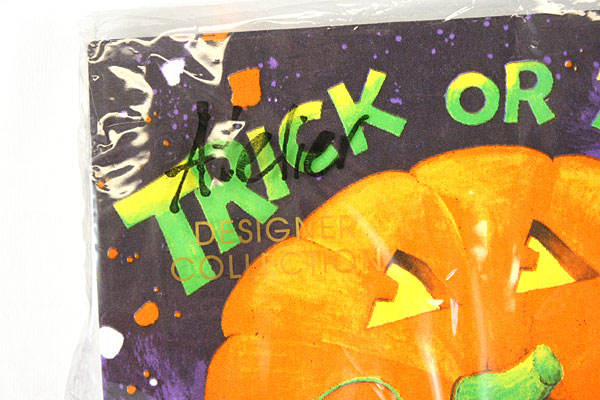Trick Or Treat Confetti School Party Pumpkin Jack O Lantern Halloween Napkins