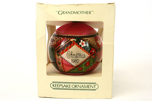 Hallmark Keepsake Satin Ornament 1982 Grandmother