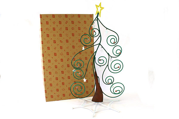 25" Tall 3 Piece Metal Christmas Holiday Tree Star Ornaments Tall Tabletop Decor