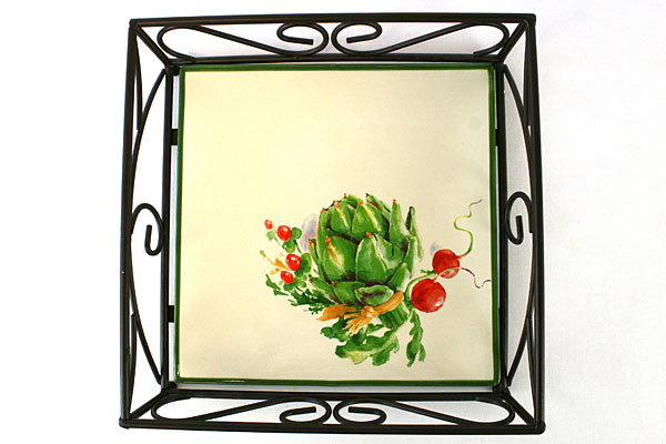 Enesco Randy Ouzts Decorative Frame With Ceramic Tray Bottom