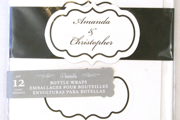 BRIDES Printable Black and White Bottle Wraps 12-ct