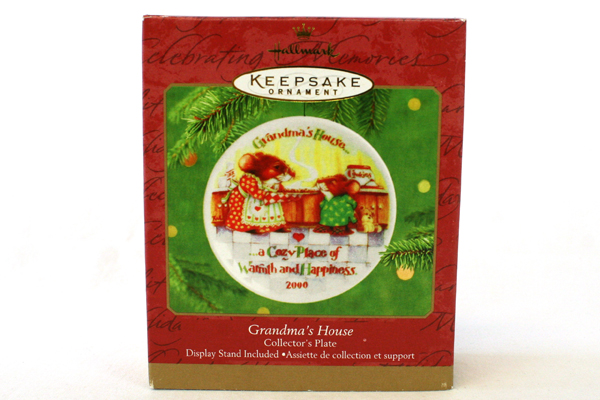 Hallmark Keepsake Ornament Grandma's House Collector's Plate 2000 Fine Porcelain