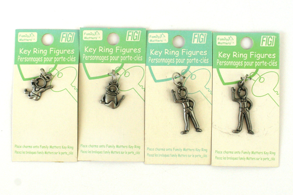 Lot of 4: Figi Pewter Family Matters Key Ring Figures