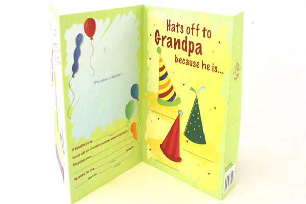 Set of 2 Happy Birthday Personalized Cards For Grandma & Grandpa with Envelopes