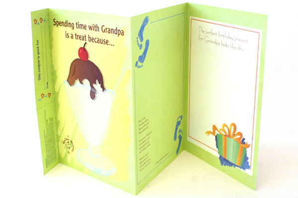 Set of 2 Happy Birthday Personalized Cards For Grandma & Grandpa with Envelopes