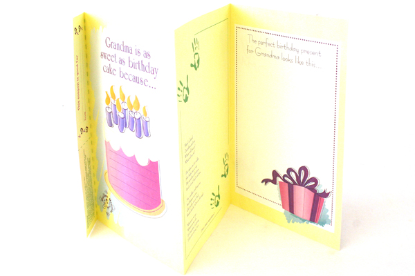 Set of 2 Happy Birthday Personalized Cards For Grandma & Grandpa with Envelopes