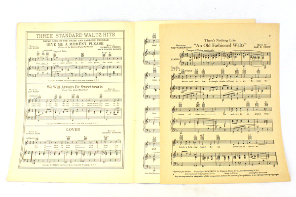 There's Nothing Like an Old Fashioned Waltz Sheet Music 1934-Ned Washington