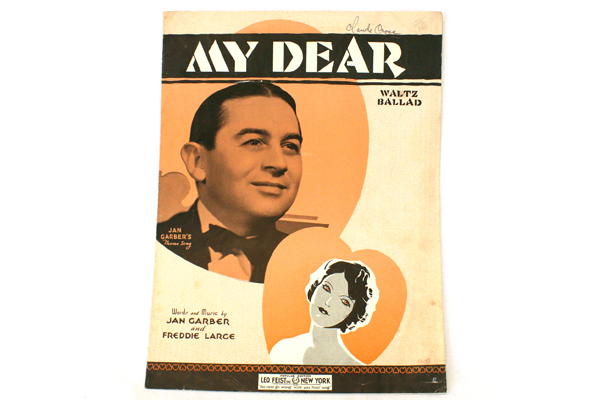 My Dear Sheet Music 1934-Jan Garber & Freddie Large