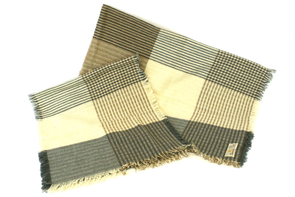 Set of 2 Natural Colored Liz Claiborne Scarves Made of Wool/Polyester/Rayon