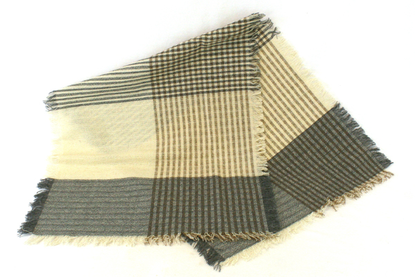 Set of 2 Natural Colored Liz Claiborne Scarves Made of Wool/Polyester/Rayon