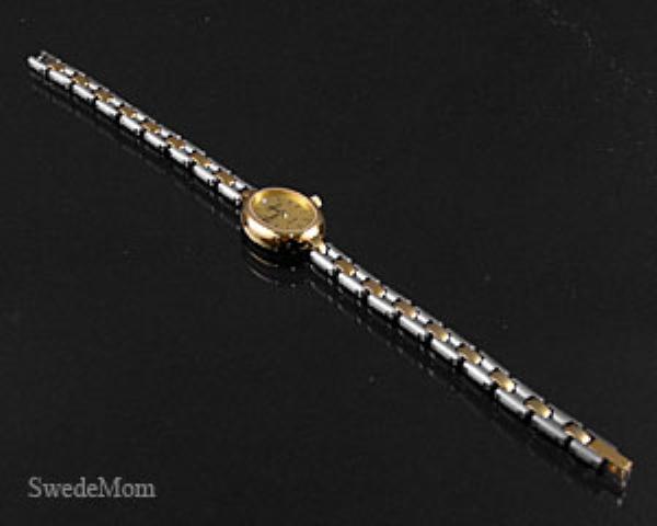 BERNEY Rhodium & Gold Overlay Bracelet Watch NEW