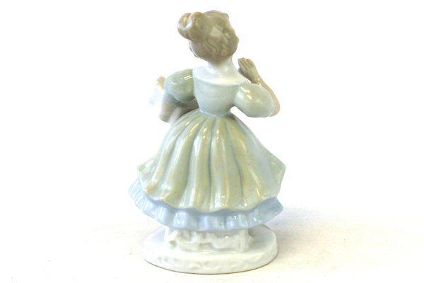 Vintage Kalk Singing Woman With Songbook Figurine (As-Is)