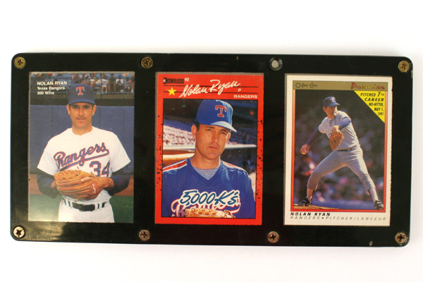 Nolan Ryan MLB Framed Set of 3 1989 and Two 1991 Player Cards