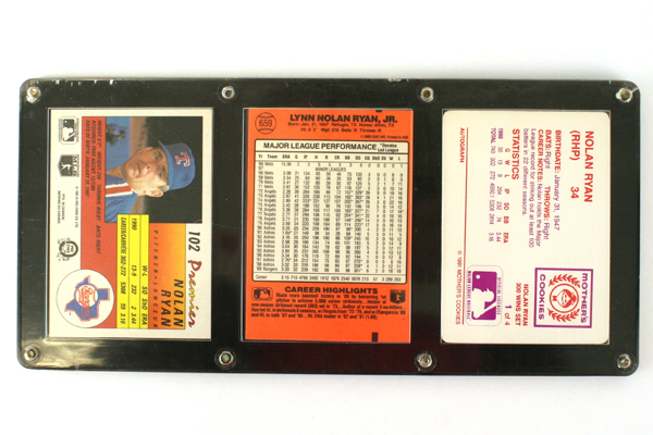 Nolan Ryan MLB Framed Set of 3 1989 and Two 1991 Player Cards