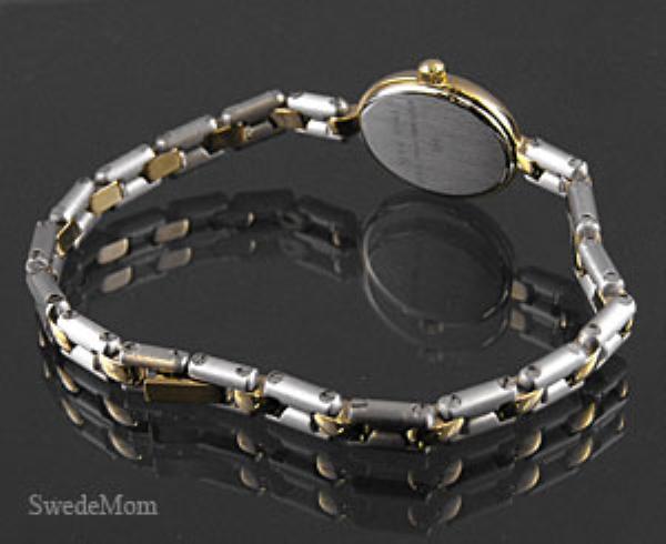 BERNEY Rhodium & Gold Overlay Bracelet Watch NEW