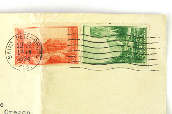 Lot of 2 Universal Ship Cancellation Society Covers 1934 Florida Minnesota