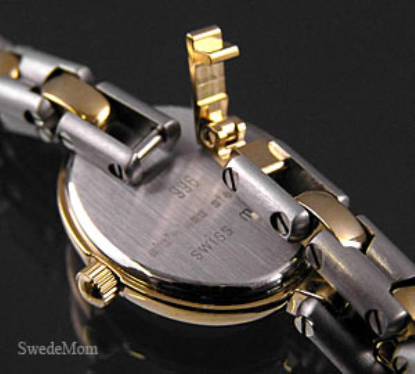 BERNEY Rhodium & Gold Overlay Bracelet Watch NEW