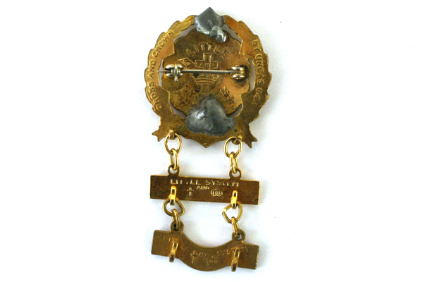 Little Cross & Crown UNCAS Baptist Sunday School Enamel Pin 2nd 3rd 4th Year