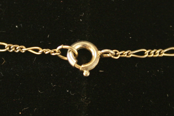 Gold Tone Butterfly Pendant Necklace with Opal Center
