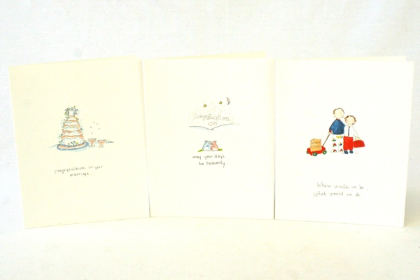Lot of Seven New Wedding/Couples Greeting Cards