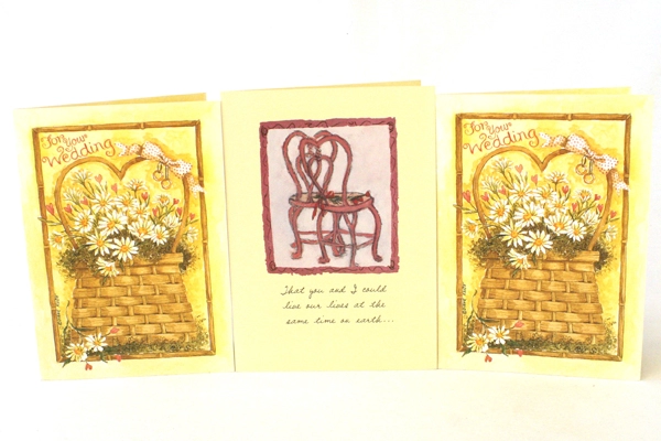 Lot of 4 Greeting Cards for Wedding or Couple Unused