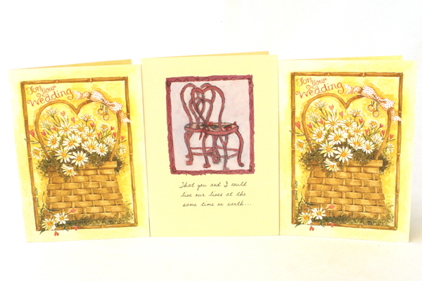 Lot of 4 Greeting Cards for Wedding or Couple Unused