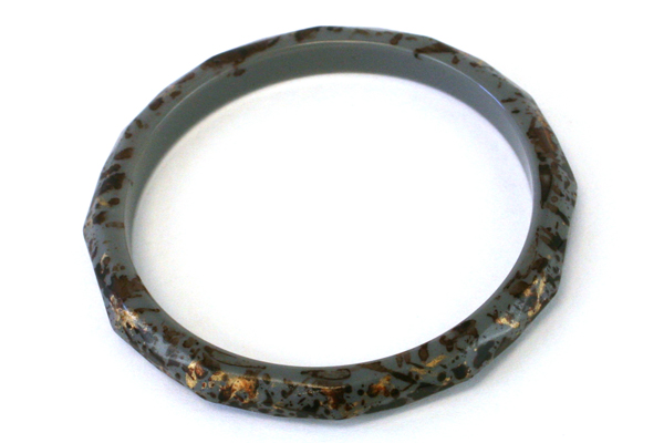Lot Of 4 Misc Jewelry Post Earrings Black Plastic Beads Grey Speckled Bangle