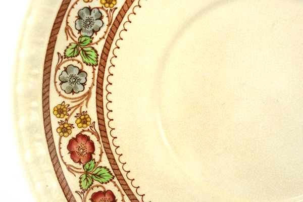 3 Vintage Spode "Firenze" 7.25" Soup Bowl Saucers # 2/9034 Copeland England