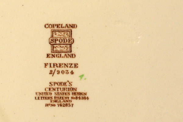 Vintage Spode Firenze 10.75" Charger Or Chop Plate # 2/9034 (As-Is)