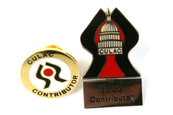 Lot Of Two Enamel CULAC (Credit Union Legislative Action Council) Tie Tacks