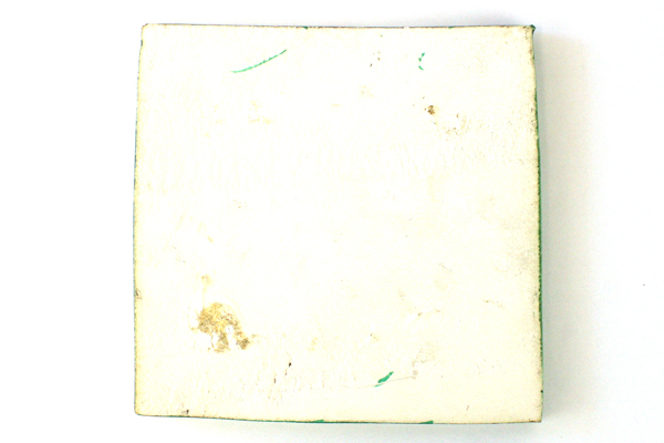 6" Green Ceramic Tile Trivet Slab Pottery Art Decor