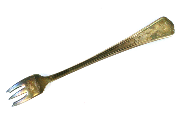 Vintage R. Wallace Banquet Plate Pickle Or Seafood Fork With I.A.C. Logo