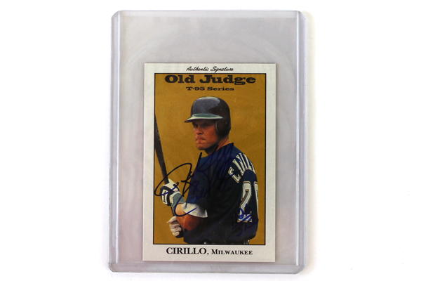 Old Judge T-95 Series Jeff Cirillo Card No. 10 Milwaukee 1995 Card w/ Signature