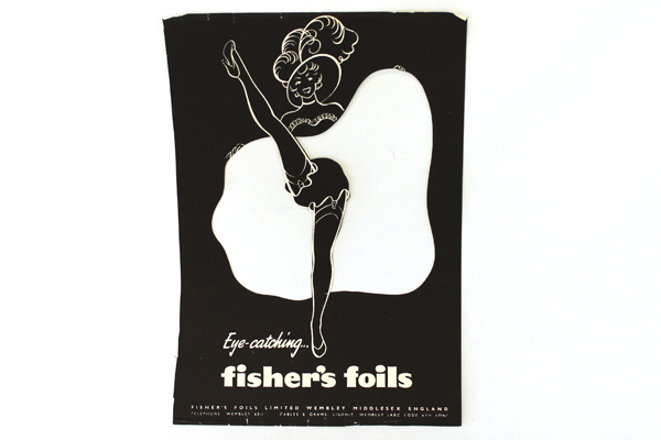Eye-Catching Fisher's Foils Wembley Middlesex England Vintage Advertisement