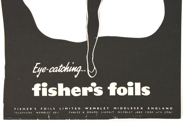 Eye-Catching Fisher's Foils Wembley Middlesex England Vintage Advertisement