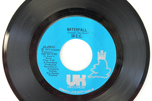 1973 UK London Records 45 RPM Vinyl Rubber Bullets & Waterfall 7"