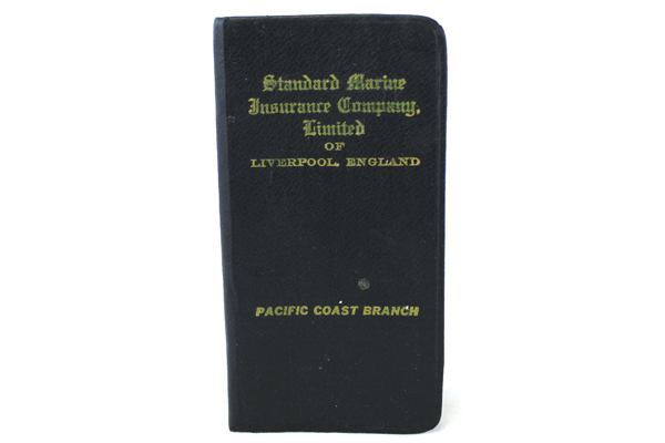 1954 Date Book Standard Marine Insurance Company Of Liverpool England
