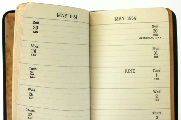 1954 Date Book Standard Marine Insurance Company Of Liverpool England