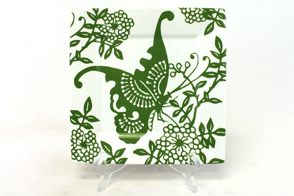 222 Fifth Kirigami Fine China Porcelain 8.25" x 8.25" Set of 2 Square Plates